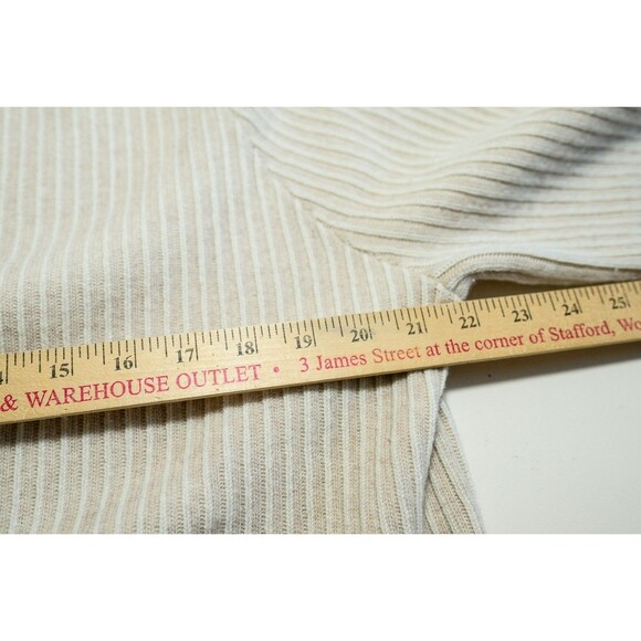 Theory Cashmere beige sweater crew neck pullover M oversized - Picture 6 of 7